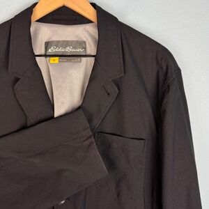 Eddie Bauer Travex‎ Voyager Travel Blazer Coat Men's 44 Black Stretch Unstruct
